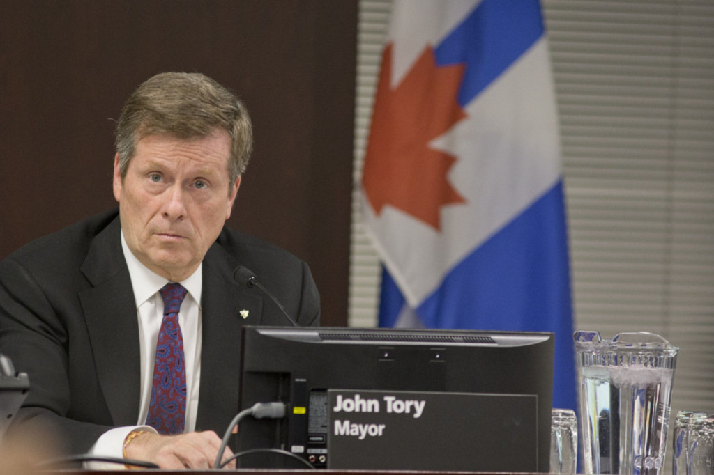 KEITH BEATY / TORONTO STAR Mayor John Tory, seen here during a Jan. 22 council meeting, wants to crack down on out-of-province parking offenders. . 