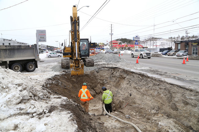 There is a water main break on The Kingsway, as well as one on Paris Street, near Plaza 69. (file photo) 