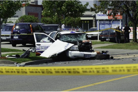 Victor Biro A Toronto police crash that sent two officers to hospital.