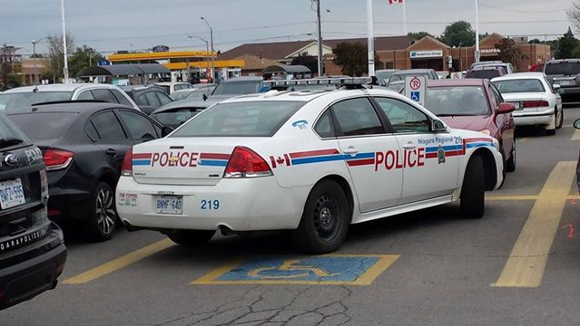 police cruiser parked in accessible spot