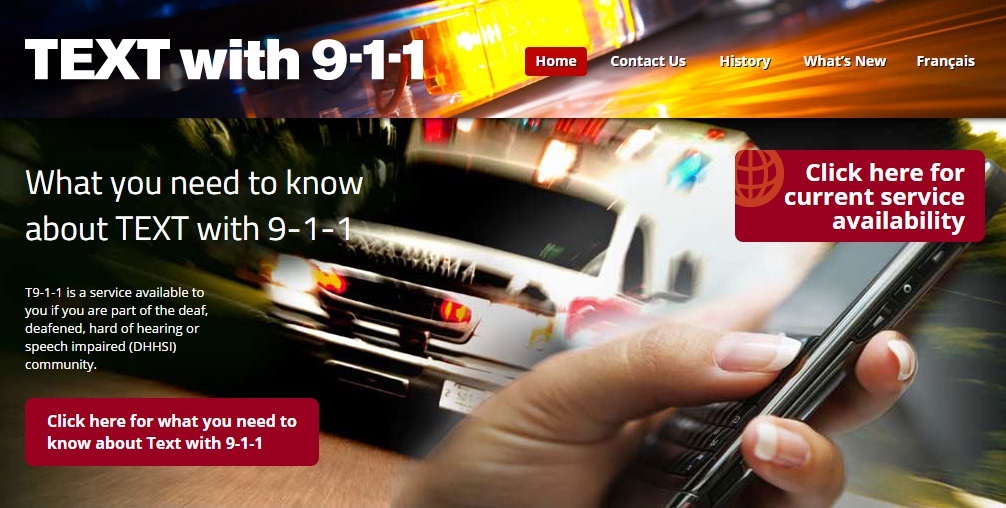 TEXT with 9-1-1 screenshot