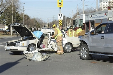 Burlington crash scene