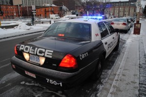 A Hamilton police car is pictured.