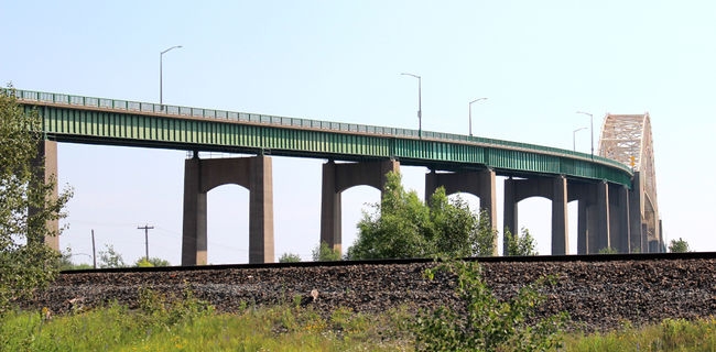 A picture of the Sault Ste. Marie International Bridge